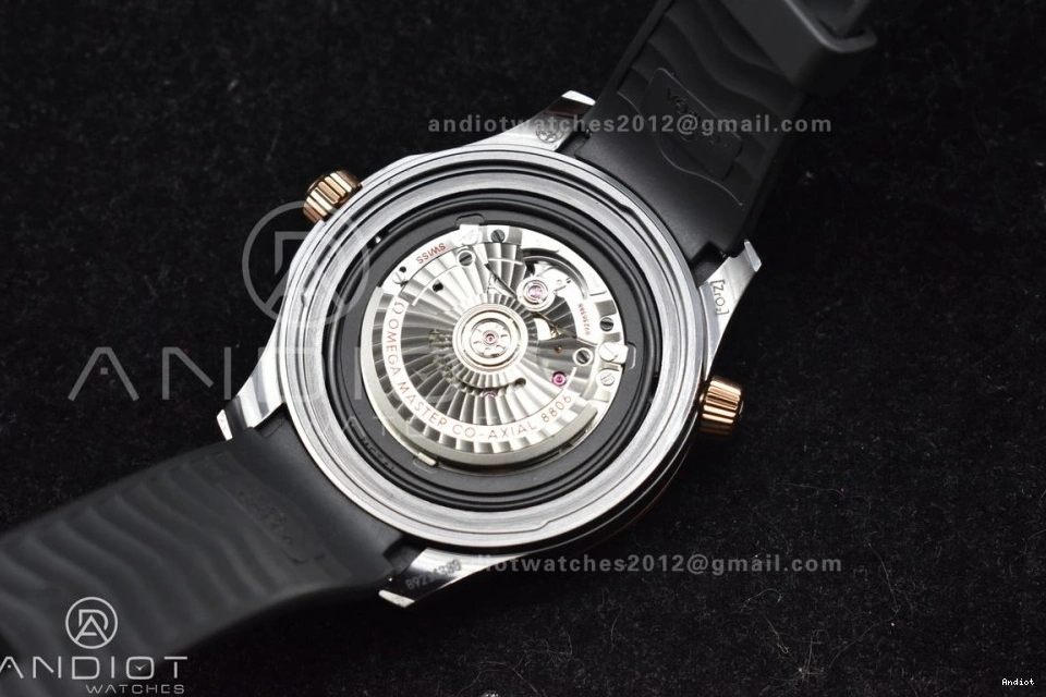 Best 300m Black Seamaster Dial Edition A8806 Ceramic Strap Black RG VSF Black 1:1 on 43.5mm Bezel Rubber 1220